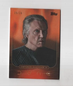 EMPEROR SHADDAM IV ORANGE FOIL PARALLEL #D /20 2024 DUNE TOPPS RELEASE DAY #6 - Picture 1 of 2