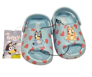 Bluey Kinder Kleinkind Pantoletten Sandalen Größe 5/6 blau Slipper Clogs neu - Bild 1 von 8