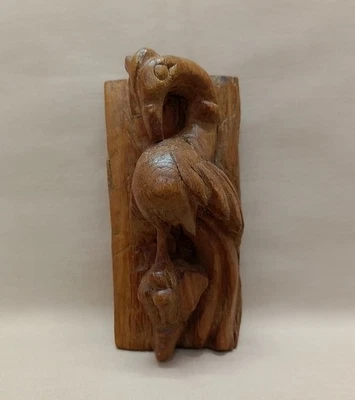 Vintage Handmade Beautiful Peacock Bird Shape Design Wooden Wall Panel. - Image 1 of 4