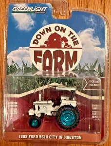 Greenlight 1985 FORD 5610 TRACTOR Down on the Farm City of Houston GREEN MACHINE - Picture 1 of 1