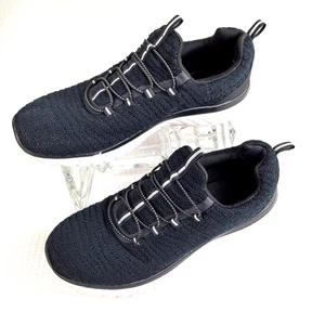 Scarpe da ginnastica sportive Athletic Works Bungee da donna nere bianche slip-on US 10 W - Foto 1 di 21