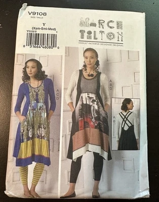 Unused Uncut Vogue Sewing pattern V9108 Marchi Tilton Size XS-Medium Top, Dress - Image 1 of 3