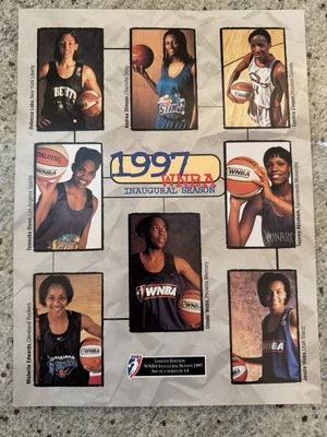 1997 WNBA Collectible Promo Sheet For July 3 Sacramento Monarchs Game Rare! - Image 1 of 2