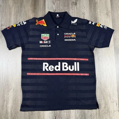 Red Bull Racing F1 Team Mens Official Polo Shirt 2025 Navy Mens Large - Image 1 of 4