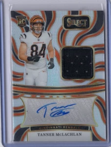 TANNER MCLACHLAN NFL 2024 Panini Select RC Jersey Auto 044/199 #RSM-TMN Card - Picture 1 of 2