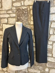 Calvin Klein Polyester Damen Viskose Stretch 2-teiliger Hosenanzug Gr. 4 grau * gebraucht, in einwandfreiem Zustand - Bild 1 von 6