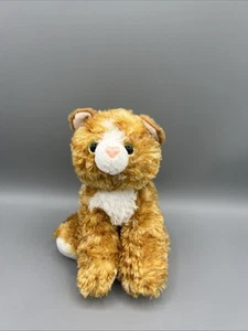 AURORA MINI FLOPSIES CAT PLUSH GINGER TABBY CAT CUDDLY SOFT TOY KITTEN - Picture 1 of 6