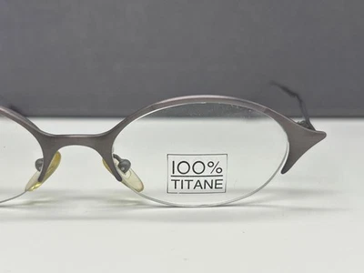 Monturas de gafas Lafont mujer redondas ovaladas grises púrpura titanio lente pequeña tumulto Foto 1 de 4