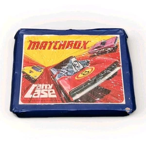 Matchbox Carry Case Vintage 1971 Lesney W/ All 4 Sleeves & random Cars - Picture 1 of 9