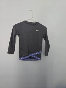 Girl's Nike Dri-Fit Shirt Size Medium Gray Purple - Picture 1 of 2