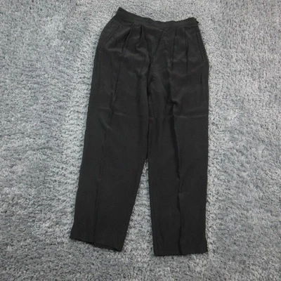 Pantalones deportivos Vittadini para mujer 12 negros 100 % seda plisados pantalones de vestir 28x27* Foto 1 de 4