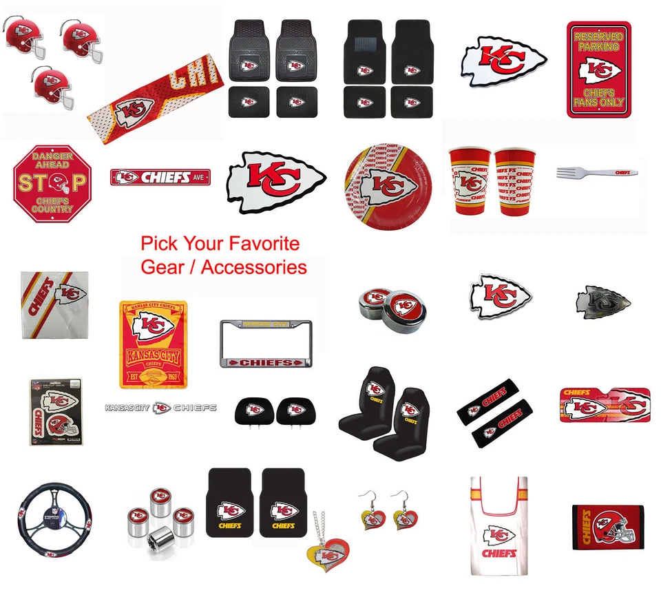 Nuevo NFL Kansas City Chiefs Elige tu equipo/Accesorios para auto con licencia oficial Foto 1 de 1