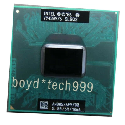 Intel Core 2 Duo Mobile P9700 CPU SLGQS 2.8 GHz 2 Core Socket P Processor - Image 1 of 4