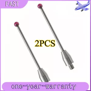 2 Domestic A-5003-4797 Renishaw Styli 2mm Ruby Ball 50mm Long M4 Threaded Stylus - Picture 1 of 5