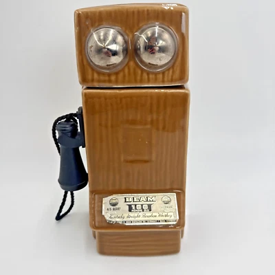 VTG Jim Beam Wall Phone Decanter 975 Whiskey Kentucky Bourbon Man Cave (empty) - Image 1 of 4