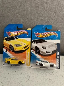 Hot Wheels Lot 2x Honda S2000 2011 New Models / Porsche 911 GT2 Nightburnerz A6 - Picture 1 of 1