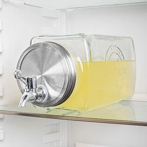 Kühlschrank-Getränkespender Wasserspender Saftspender aus Glas, 3,8 L - Bild 1 von 3
