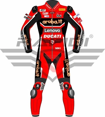 CHAZ DAVIES DUCATI 2020 MODEL MOTOGP MOTORBIKE LEATHER RACING SUIT  - Image 1 of 4