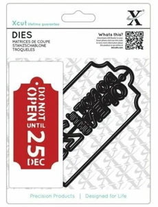 Xcut Die Do Not Open Until 25th December Tag Christmas - Picture 1 of 1