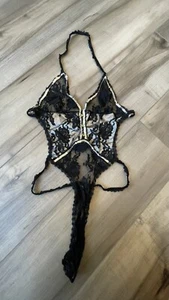 Lencería vintage de encaje negro para mujer talla S/m - Imagen 1 de 3