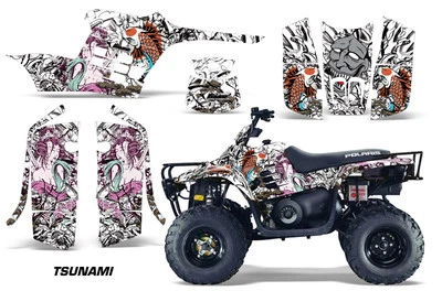 Calcomanías adhesivas gráficas ATV para Polaris Trail Boss 330 04-09 TSUNAMI W Foto 1 de 2