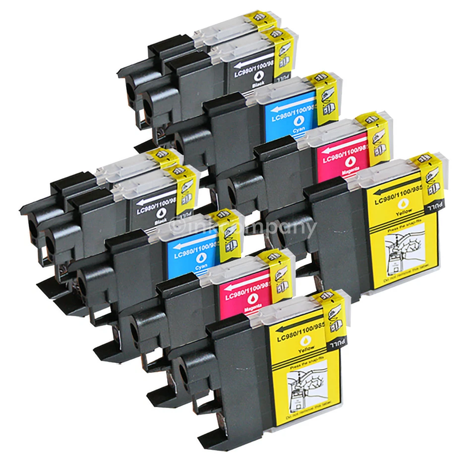 10 Patronen kompatibel zu Brother DCP195C MFC5890CN 490CW DCP145C DCP165C LC980  - Bild 1 von 1