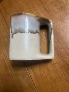 Taza de café vintage Rodolfo Padilla por goteo esmaltado azul océano firmada - Imagen 1 de 5