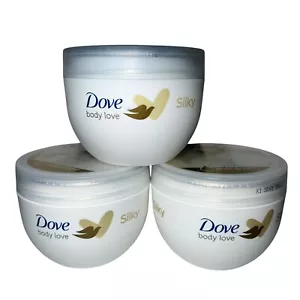 3x Dove Body Love Body Cream 300ml/10.2oz ea Silky Soft Skin 24 Hour Moisture - Picture 1 of 4