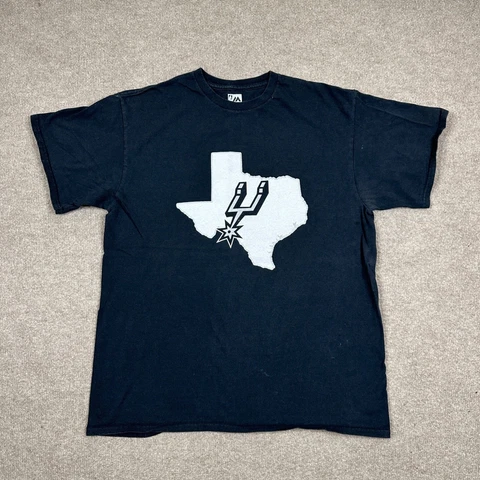 San Antonio Spurs Shirt Mens Large Black Short Sleeve NBA Basketball Kawhi 2 Cover