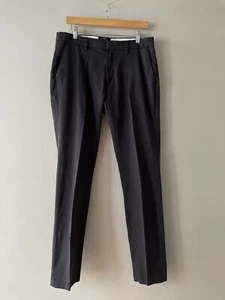 M&S Slim Fit Trousers Waist 34 Long Length Charcoal Formal Office - Picture 1 of 10