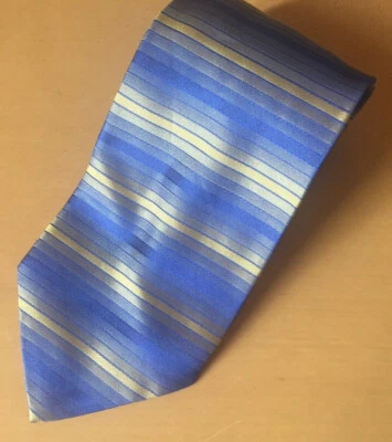 Corbata de cuello para hombre River Island 4" de ancho 57" de largo seda pura vintage retro formal Foto 1 de 4