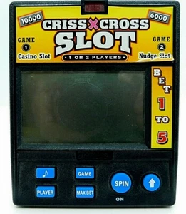 Hand Held Game Criss Cross Slot Vintage Radica 1 or 2 Players Casino Nudge Slot - Picture 1 of 2