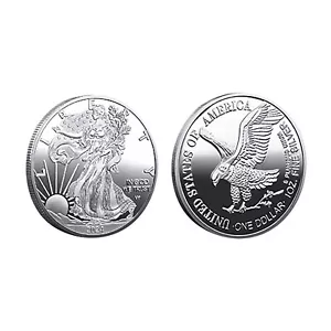 2024 1Oz Sammlermünze American Fine Silver Eagle Liberty Souvenirmünze Neu - Bild 1 von 3