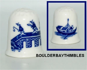 COALPORT CHINA (EST 1750) - BLUE & WHITE - 'Willow Pattern' ENGLAND - Picture 1 of 5
