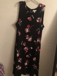 2X / 3X ~ Floral Sleeveless Dress Pockets ~ Susan Graver QVC - Picture 1 of 5