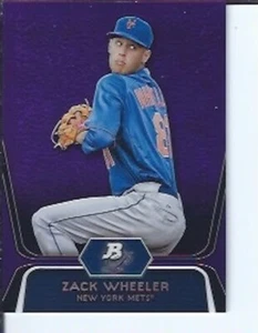 Zack Wheeler 2012 Bowman Platinum Chrome  Prospect Purple Refractor - Picture 1 of 1