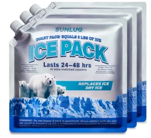 Reusable Cooler Ice Packs for Lunch Bags & Backpacks - Long Lasting - Picture 1 of 7