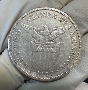 1907s US-Philippines 1 Peso Silver Coin - lot #20A