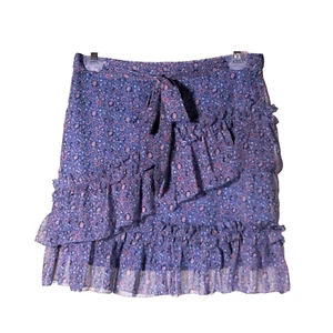 American Eagle Women's Skirt Floral Ruffle Belted Elastic Waist Coquette Mini S - Picture 1 of 8
