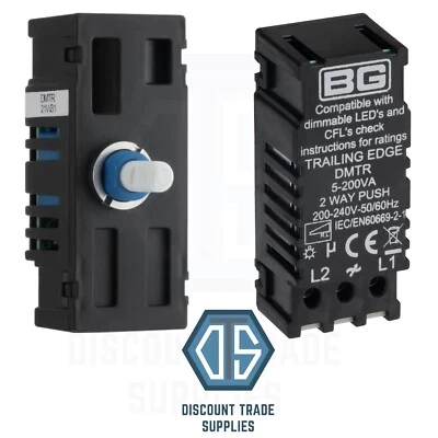 BRITISH GENERAL BG DMTR Trailing Edge modulo dimmer LED 2 vie modulo di ricambio push on/off
