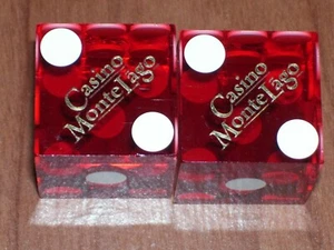 1 PAIR OF DICE FROM THE MONTELAGO (4) CASINO LAS VEGAS NV - Picture 1 of 2