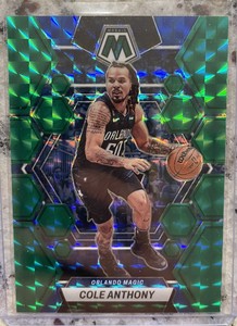 2022-23 Panini Mosaic Cole Anthony Green Prizm #10 Orlando Magic