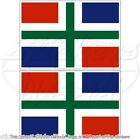 GRONINGEN Flag Netherlands Gr�nnen Nederland Dutch 100mm(4") Stickers, Decals x2