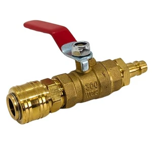 Kugelhahn mit Schnellkupplung und Stecker korrosionsbeständiges Messing Absperrh - Bild 1 von 1