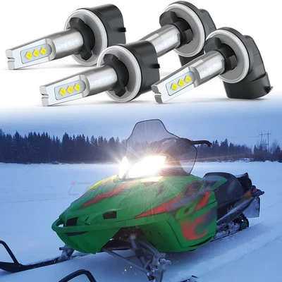 4* LED Headlights Combo Bulbs For Arctic Cat 0609-252 0609-251 High Low Beam Kit - Image 1 of 4