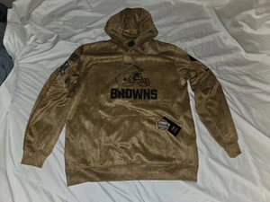 Cleveland Browns Salute To Service Hoodie Men's Large Nike On Field Tan NWT - Picture 1 of 10