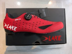 Lake CX219 Road Cycling Shoes Regular Fit, Red, EU40/UK6.5 - Picture 1 of 5