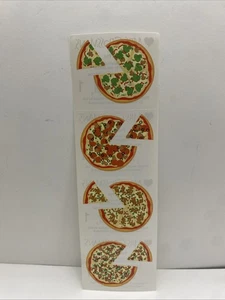 Vintage 2013 Mrs. Grossman's Stickers PIZZA PIES- 1 Sheet SLICES Pepperoni - Picture 1 of 1