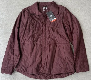 Mountain Hardwear Mens Skylab Insulated Overshirt Maroon Snap Front Size L NWT - Picture 1 of 5