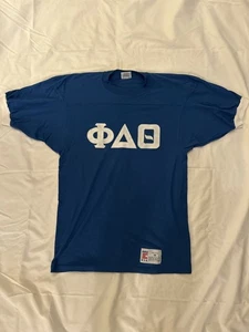 Vintage Phi Beta Sigma SINGLE STITCH Fraterinity Ringer Blue  Size M  - Picture 1 of 9